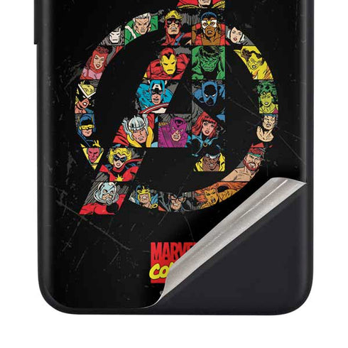 Marvel Classic Comics Avengers Logo Google Pixel 4a Skin